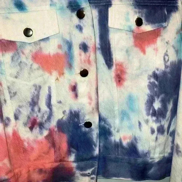 Unique Women’s Denim Jean Jacket size large - Picture 6 of 12